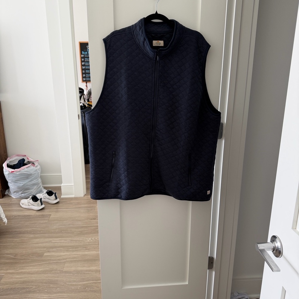Marine Layer Charcoal Quilted Vest